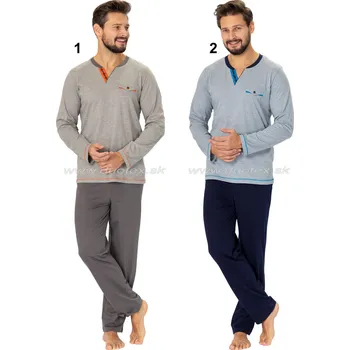 Pánské pyžamo Hotberg(M-Max) Pánské pyžamo Roch538 Barva: 1-sivá, Velikost: 2XL