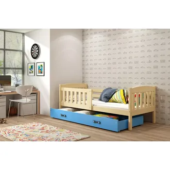 Dětská postel BMS Group Dětská postel Kubus 1 Borovice/modrá 190 x 90