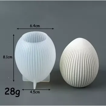 Forma na odlévání Silikonová forma na svíčky - Velikonoční vejce proužkaté