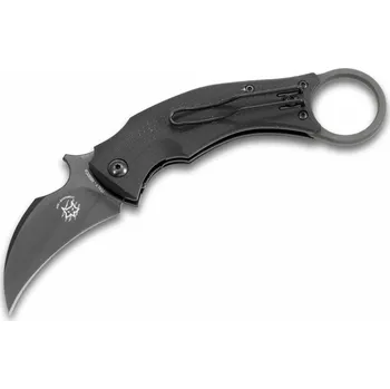 kapesní nůž FOX Knives FX-591 Black Bird kapesní nůž - karambit 6,5 cm, celočerný, G10