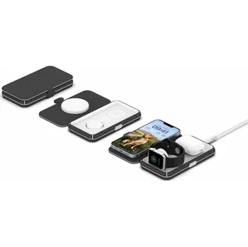 Mobilní telefon ER POWER skládací cestovní nabíječka 3v1 - černá