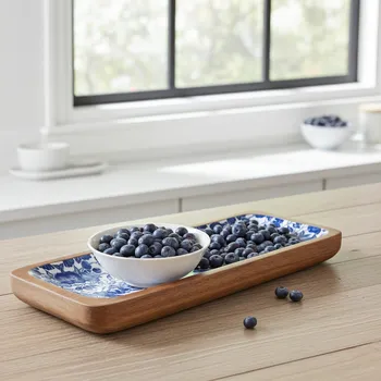 Servírovací Podnos Talíř / Mangové Dřevo 34cm