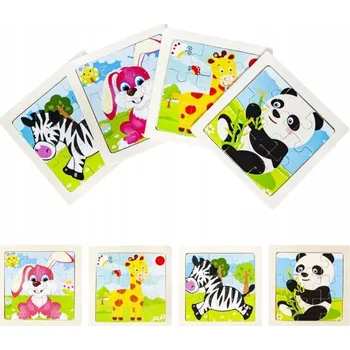 Dřevěná hračka Dřevěné puzzle 10973 sda 4kusy