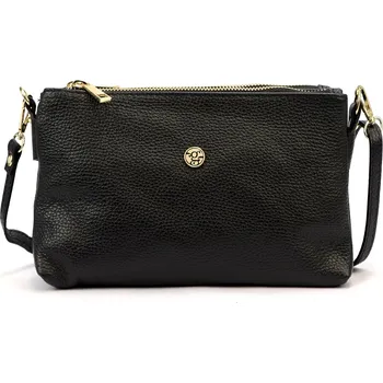 Kabelka Kožená crossbody kabelka Gregorio 1736 černá