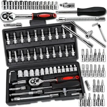 Klíč Camerazar Sada 46 ocelových nástrčných a ráčnových klíčů pro domácnost a dílnu