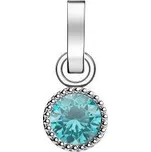 Rosefield přívěsek stříbrné barvy Birthstone March color