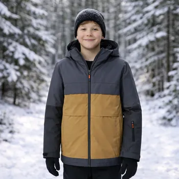 Chlapecká zimní bunda Killtec 180 šedá/béžová 140