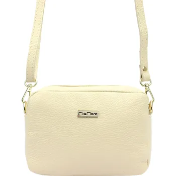 Kabelka Dámská crosbody kabelka MiaMore 01-059 světle béžová