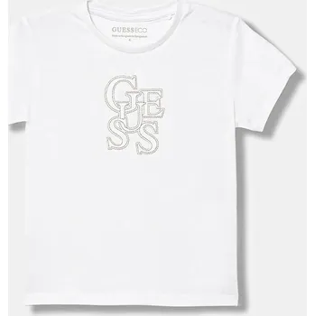 Dětské bavlněné tričko Guess N6RI17.K8HM4.PPY2 bílá 00X, vel. 113-118