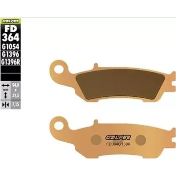 Brzda pro motocykl Přední motocyklové brzdové desky GALFER BRAKE PAD SINTERED pro YAMAHA YZ 250 F rok 2008-2023 (sinterovaná směs brzdového obložení )