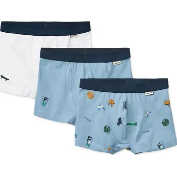 Boxerky Dětské boxerky Liewood Marvin Boxers 3-pack LW20283.PPY2 modrá 50X, vel. 98-104