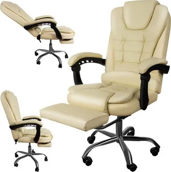 Malatec Kancelářská židle s podnožkou - béžová 23287