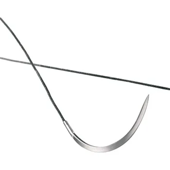 Chirurgická jehla Šicí materiál Silkam černý 7/0 (0,5) 45 cm, 2XDSMP7(M), 36 ks