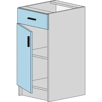 Kuchyňská linka Slevadoma Spodní skříňka T-40-1NA | CARLINA Barva dvířek: beton, Barva korpusu: beton