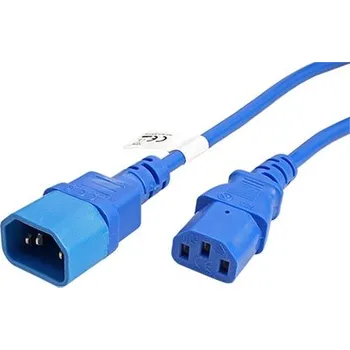 Napájecí kabel InLine Kabel síťový prodlužovací IEC320 C14 - IEC320 C13, 1,5m, modrý (16504B) - 19.42.1505