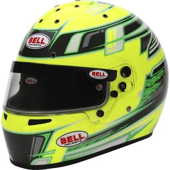 Cyklistická přilba Motokárová přilba BELL KC7-CMR PRO CHAMPION, antracitová/žlutá