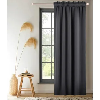 Závěs BytoTex Zatemňovací závěs na pásce Joana 140x250 cm, šedá/grafit (cena za 1 kus)