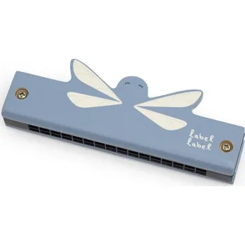 Hudební nástroj pro děti LABEL LABEL dřevěná harmonika modrá