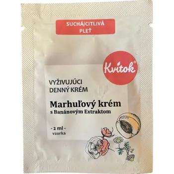 Pleťový krém Kvitok Denní meruňkový krém pro citlivou pleť - vzorek (2 ml)