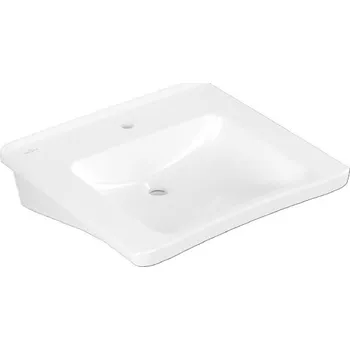 Villeroy & Boch ViCare - Umyvadlo 60x55 cm, bez přepadu, otvor pro baterii, CeramicPlus, alpská bílá 4A8061R1