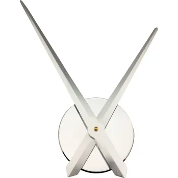 Hodinový strojek závit 8mm s velkými stříbrnými ručičkami bez vteřinovky se zrcadlovým středem 315/237