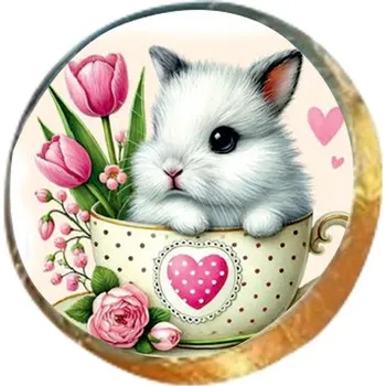 Čokoláda Pepeho Čokoláda ZAJÍČEK A TULIPÁN tolar (MINCE) 17g Vídeňský dortím mini - RAKOUSKO