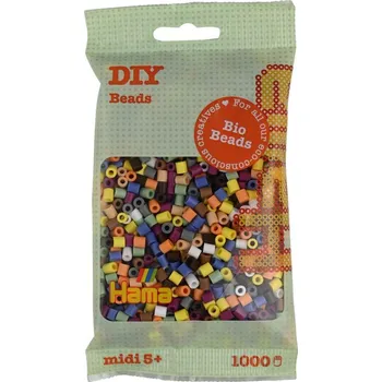 Dětské navlékací korálky BIO korálky v sáčku MIX 1.000ks MIDI