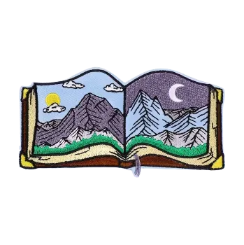 Nášivka Nažehlovací nášivka - rozevřená kniha (11,4 x 6,2 cm)