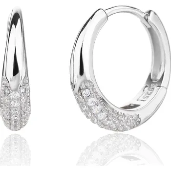 Náušnice Bealio BEALIO 13991 Stříbrné náušnice ZÁŘIVÉ KROUŽKY 03-13991-3898