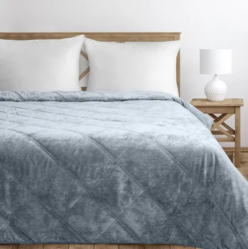 Přehoz na postel VANDA stříbrná 220x240 cm Mybesthome