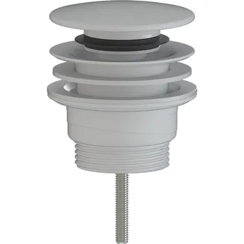 Odvodňovací žlab CERANO - Umyvadlová výpusť - 5/4“ click-clack - univerzální - plast - bílá matná