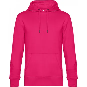 Pánská mikina B&C Pánská vegan klokanka King z recyklovaného polyesteru a bavlny Barva: růžová výrazná, Velikost: XS BCWU02K