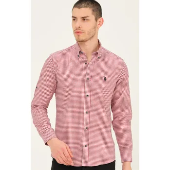 Pánská košile Pánská košile dewberry dewberry bílá | tmavě červená | růžová 1876381