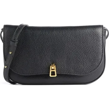 Kabelka Coccinelle Mag kožená crossbody kabelka černá - Magie