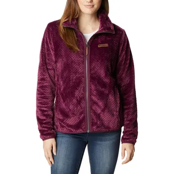 Dámská mikina Dámská Fleecová mikina COLUMBIA FIRE SIDE II SHERPA FZ 1819791616 – Vínová L