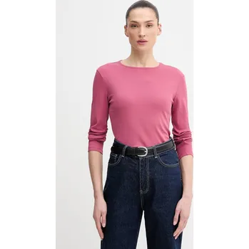 Pánské tričko Bavlněné tričko s dlouhým rukávem United Colors of Benetton 3GA8D10CF růžová 30X, vel. XL