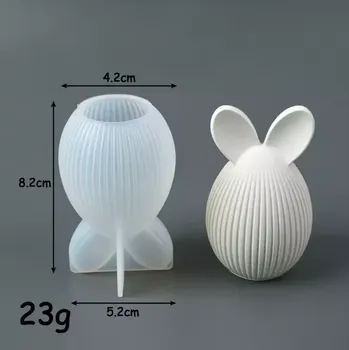 Forma na odlévání Silikonová forma na svíčky - Velikonoční vejce s oušky