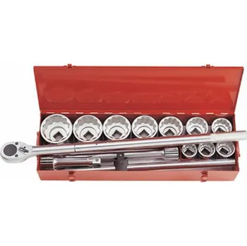 Gola hlavice KING TONY 8015MR sada nástrčných 1" 14 kusů, krátké 12-ti bodové