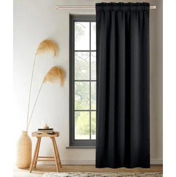 Závěs BytoTex Zatemňovací závěs na pásce Joana 140x250 cm, černý (cena za 1 kus)