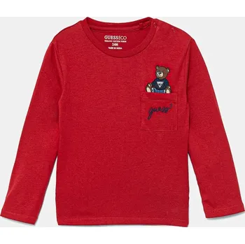 Chlapecké tričko Dětské tričko s dlouhým rukávem Guess N4BI06.I3Z14.9BYA červená 33X, vel. 88-96