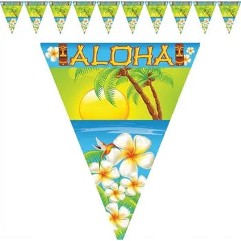 Plastová girlanda vlajková Aloha Havaj 5 m