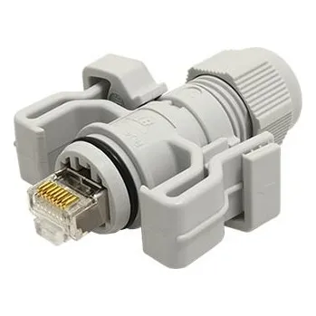 Síťový konektor METZ CONNECT E-DAT Průmyslový konektor RJ45 kat. 6a, IP67 V.6 (130906-03-E) - 21.17.3016