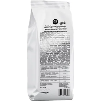 Čaj AG FOODS AG PRO Matcha latte s příchutí malina 1000g