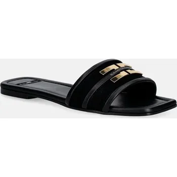 Dámské pantofle Semišové pantofle Elisabetta Franchi SA72L61E2.110 černá 99X, EUR 38