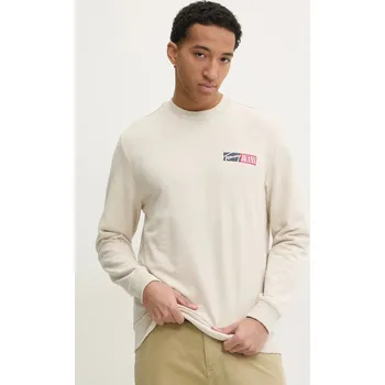 Pánská mikina Bavlněná mikina Tommy Jeans DM0DM20341 béžová 12X, vel. L