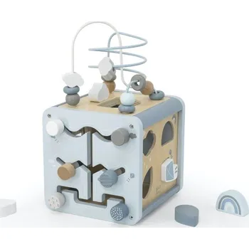 Hračka pro nejmenší LABEL LABEL kostka s aktivitami modrá