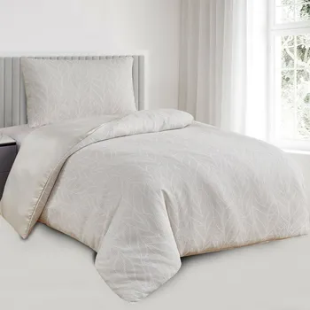 Povlečení Žakárové povlečení Florida béžová, 140 x 200 cm, 70 x 90 cm