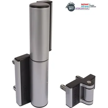 pant pant se zabudovaným hydraulickým zavíračem LOCINOX® TIGER, stříbrná ZILV - pro brány a branky do 75 kg, křídla délky 1,1 m, otevíratelný do 180°