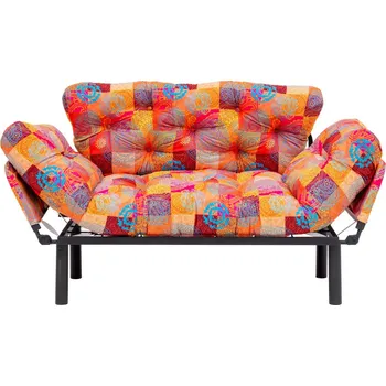 Pohovka Rozkládací pohovka Nitta Patchwork 155 x 80 x 70 cm mix barev