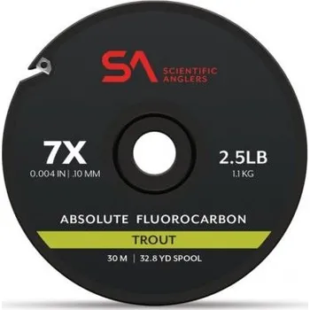 Rybářský vlasec Scientific Anglers Absolute Fluorocarbon Trout Tippet 6.5X (0,11 mm)